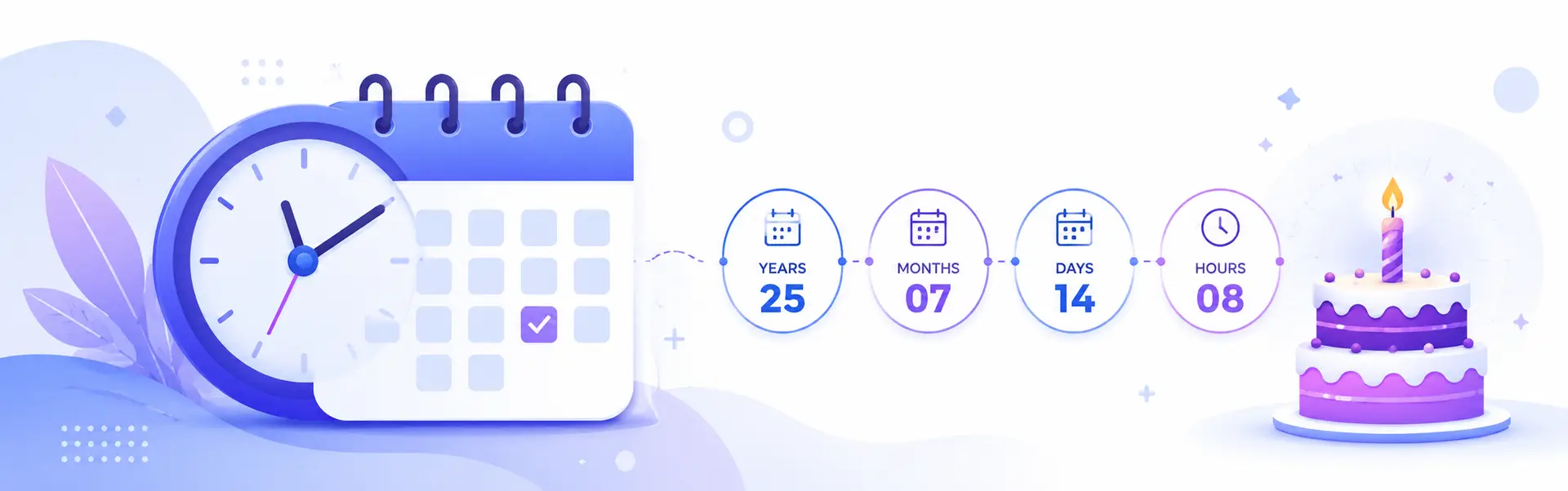 Age Calculator with Time – Calculate exact age in years months days hours